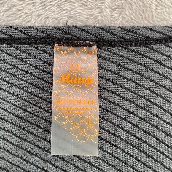 MAAJI Cardigan Gray Striped Asymmetric Wrap Topper Coverup - Picture 8 of 9